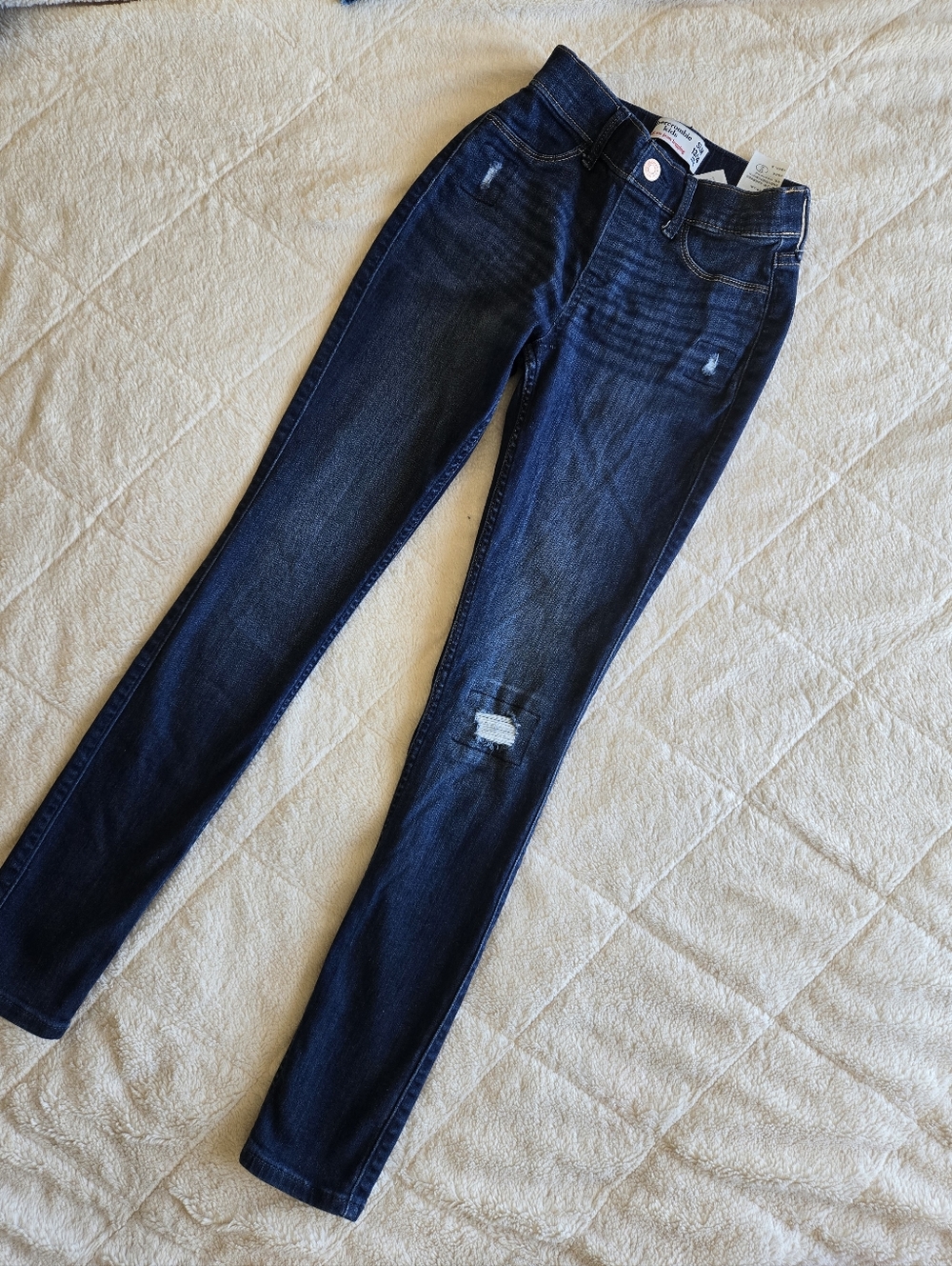 A&F Bundle Girl Kids Flare Jeans - Black and Dark Blue Color Size 13/14 Kids - Picture 7 of 11